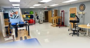 The rehab gym at Alta Heights Post Acute